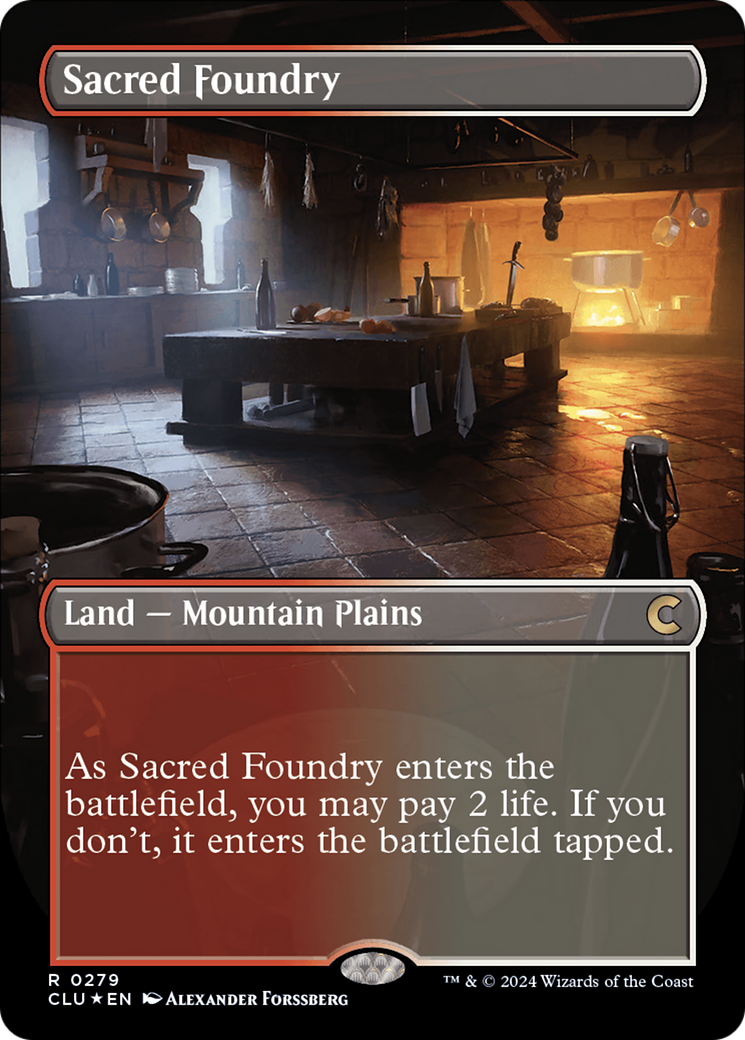 Sacred Foundry (Borderless) [Ravnica: Clue Edition] | Jomio and Rueliete's Cards and Comics