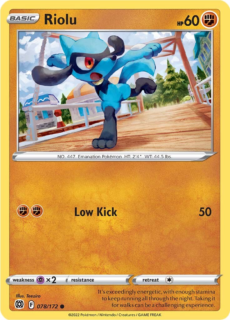 Riolu (078/172) [Sword & Shield: Brilliant Stars] | Jomio and Rueliete's Cards and Comics