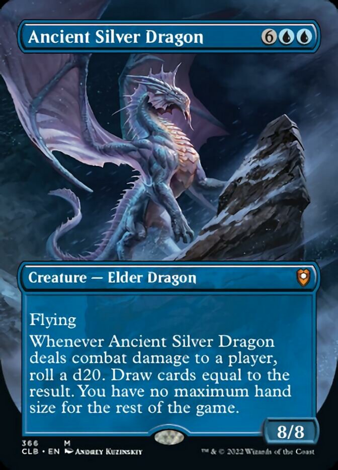 Ancient Silver Dragon (Borderless Alternate Art) [Commander Legends: Battle for Baldur's Gate] | Jomio and Rueliete's Cards and Comics