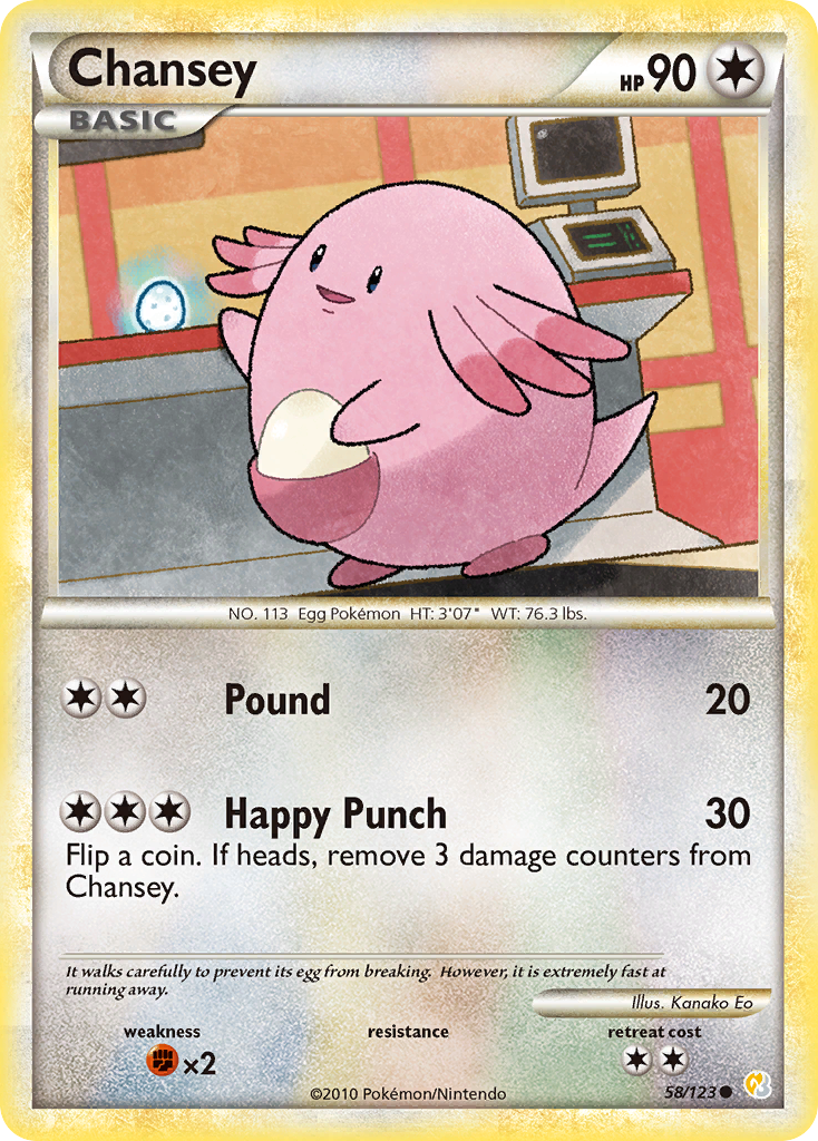 Chansey (58/123) [HeartGold & SoulSilver: Base Set] | Jomio and Rueliete's Cards and Comics