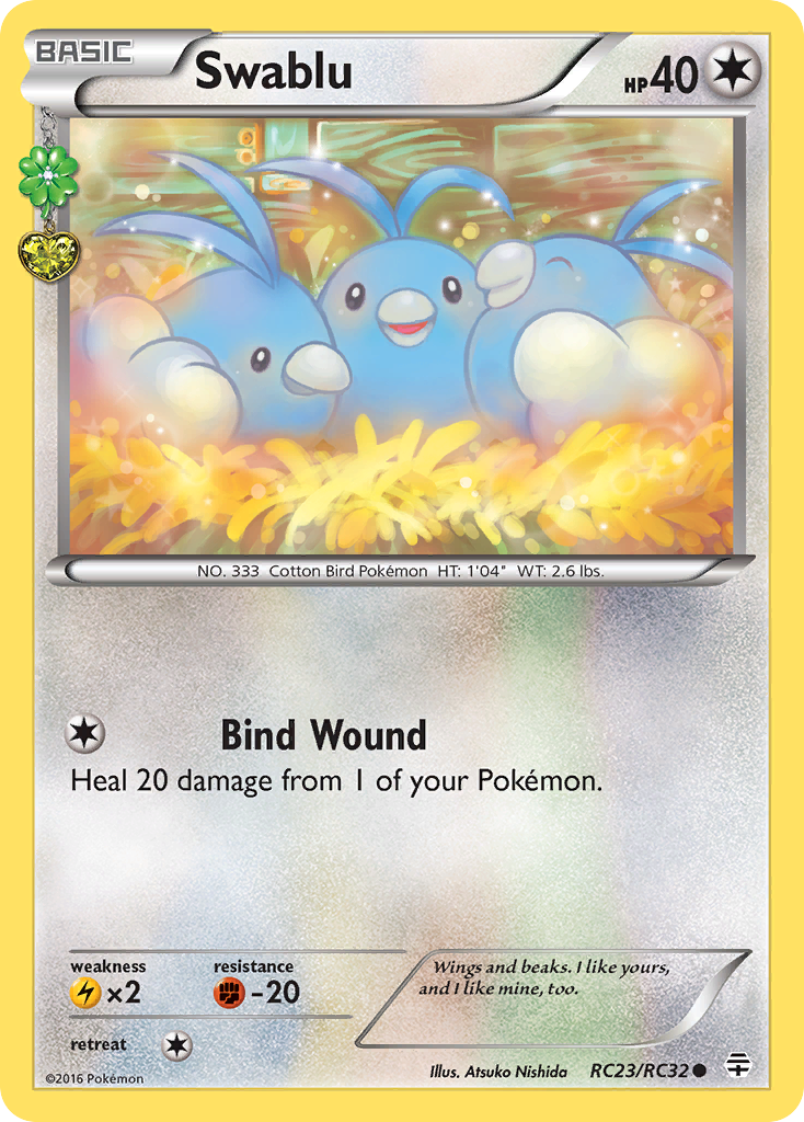 Swablu (RC23/RC32) [XY: Generations] | Jomio and Rueliete's Cards and Comics