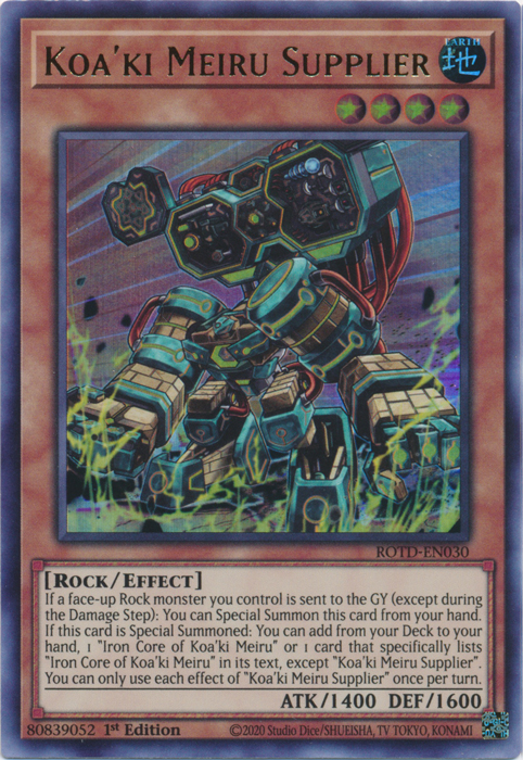 Koa'ki Meiru Supplier [ROTD-EN030] Ultra Rare | Jomio and Rueliete's Cards and Comics