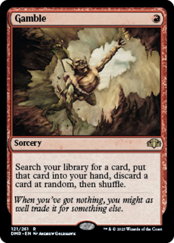 Gamble [Dominaria Remastered] | Jomio and Rueliete's Cards and Comics