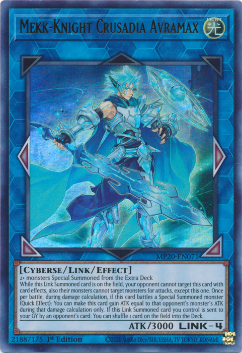 Mekk-Knight Crusadia Avramax [MP20-EN071] Ultra Rare | Jomio and Rueliete's Cards and Comics