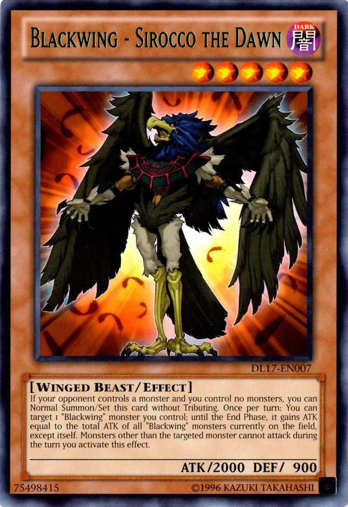 Blackwing - Sirocco the Dawn (Green) [DL17-EN007] Rare | Jomio and Rueliete's Cards and Comics