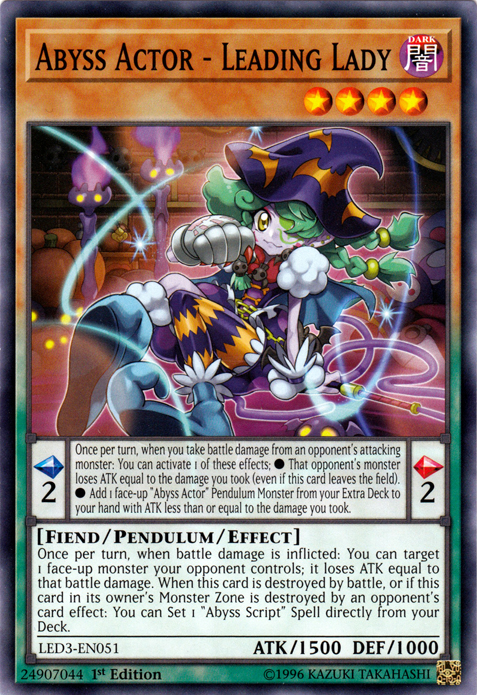 Abyss Actor - Leading Lady [LED3-EN051] Common | Jomio and Rueliete's Cards and Comics