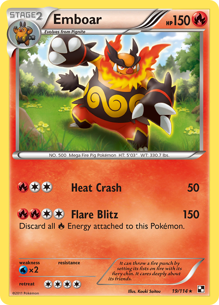 Emboar (19/114) [Black & White: Base Set] | Jomio and Rueliete's Cards and Comics