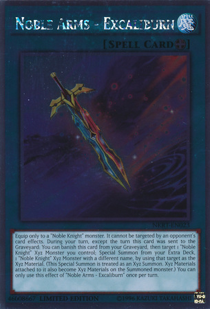 Noble Arms - Excaliburn [NKRT-EN023] Platinum Rare | Jomio and Rueliete's Cards and Comics