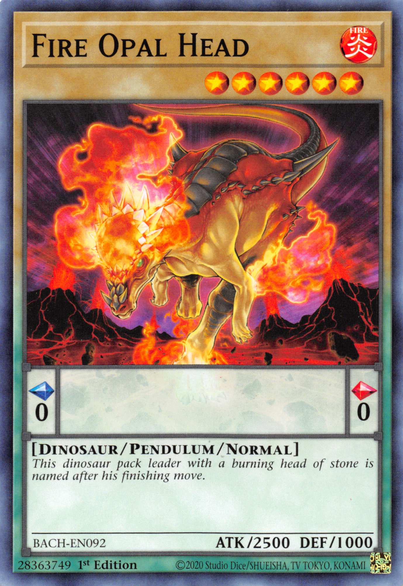 Fire Opal Head [BACH-EN092] Common | Jomio and Rueliete's Cards and Comics