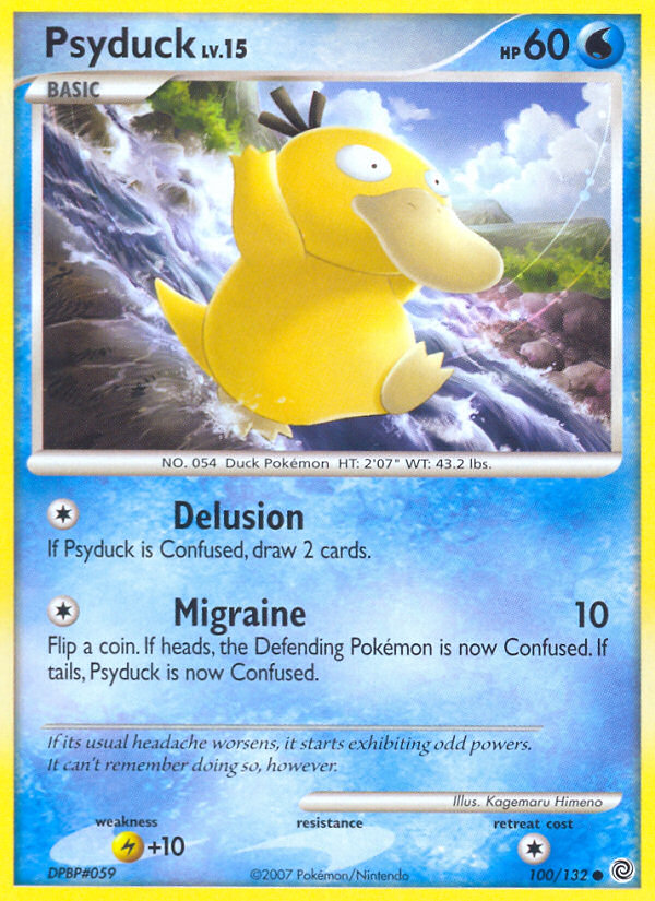 Psyduck (100/132) [Diamond & Pearl: Secret Wonders] | Jomio and Rueliete's Cards and Comics