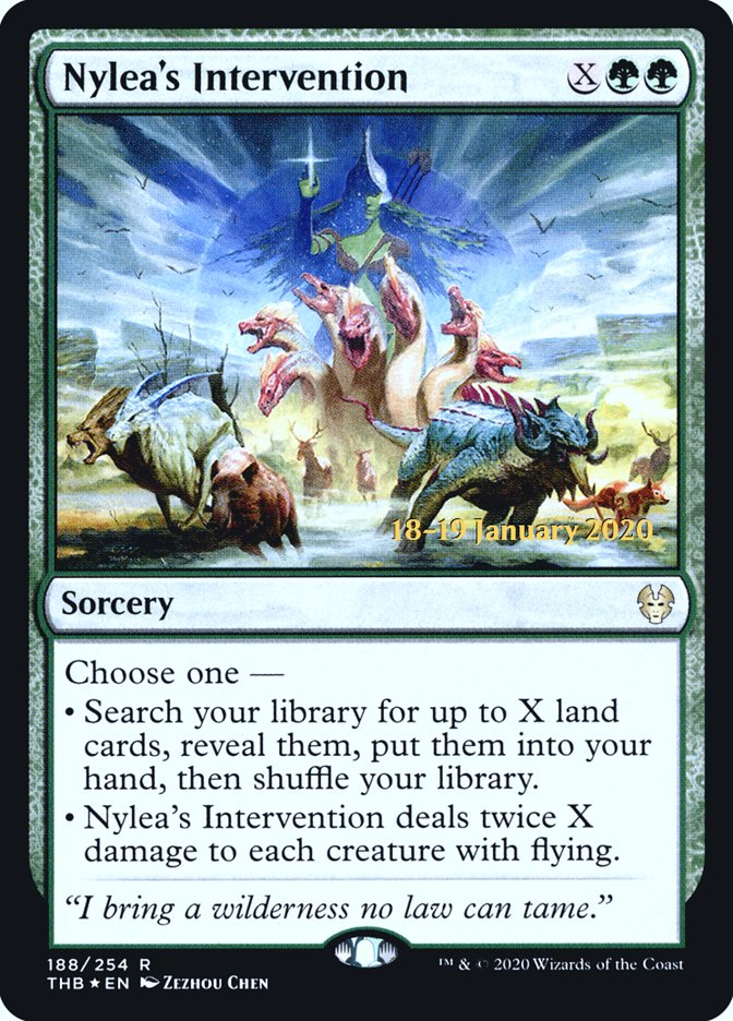 Nylea's Intervention [Theros Beyond Death Prerelease Promos] | Jomio and Rueliete's Cards and Comics