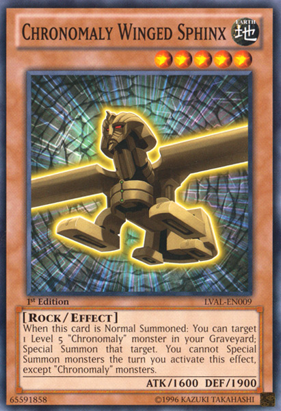 Chronomaly Winged Sphinx [LVAL-EN009] Common | Jomio and Rueliete's Cards and Comics