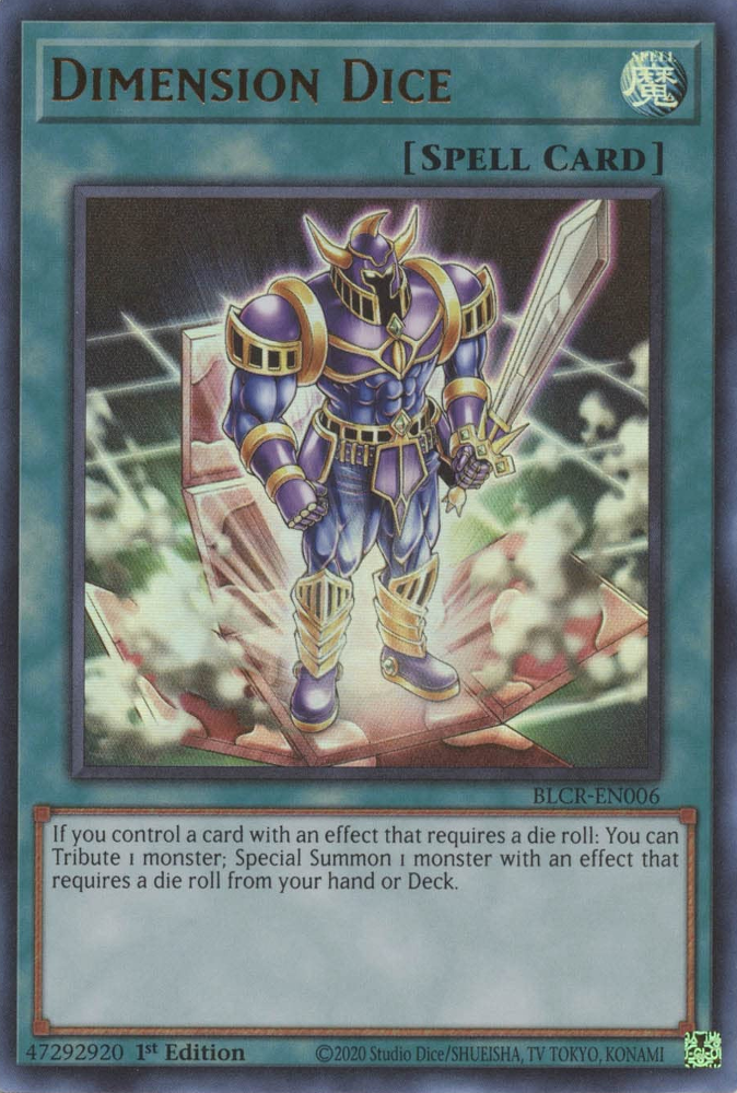 Dimension Dice [BLCR-EN006] Ultra Rare | Jomio and Rueliete's Cards and Comics