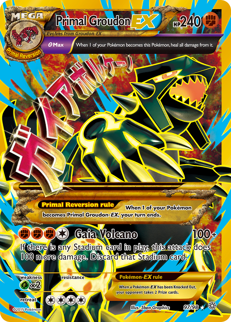 Primal Groudon EX (97/98) [XY: Ancient Origins] | Jomio and Rueliete's Cards and Comics