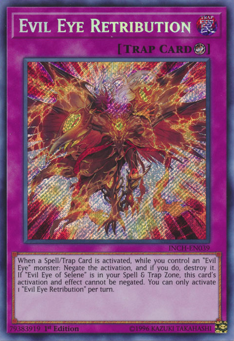 Evil Eye Retribution [INCH-EN039] Secret Rare | Jomio and Rueliete's Cards and Comics