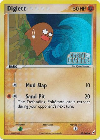 Diglett (50/100) (Stamped) [EX: Crystal Guardians] | Jomio and Rueliete's Cards and Comics