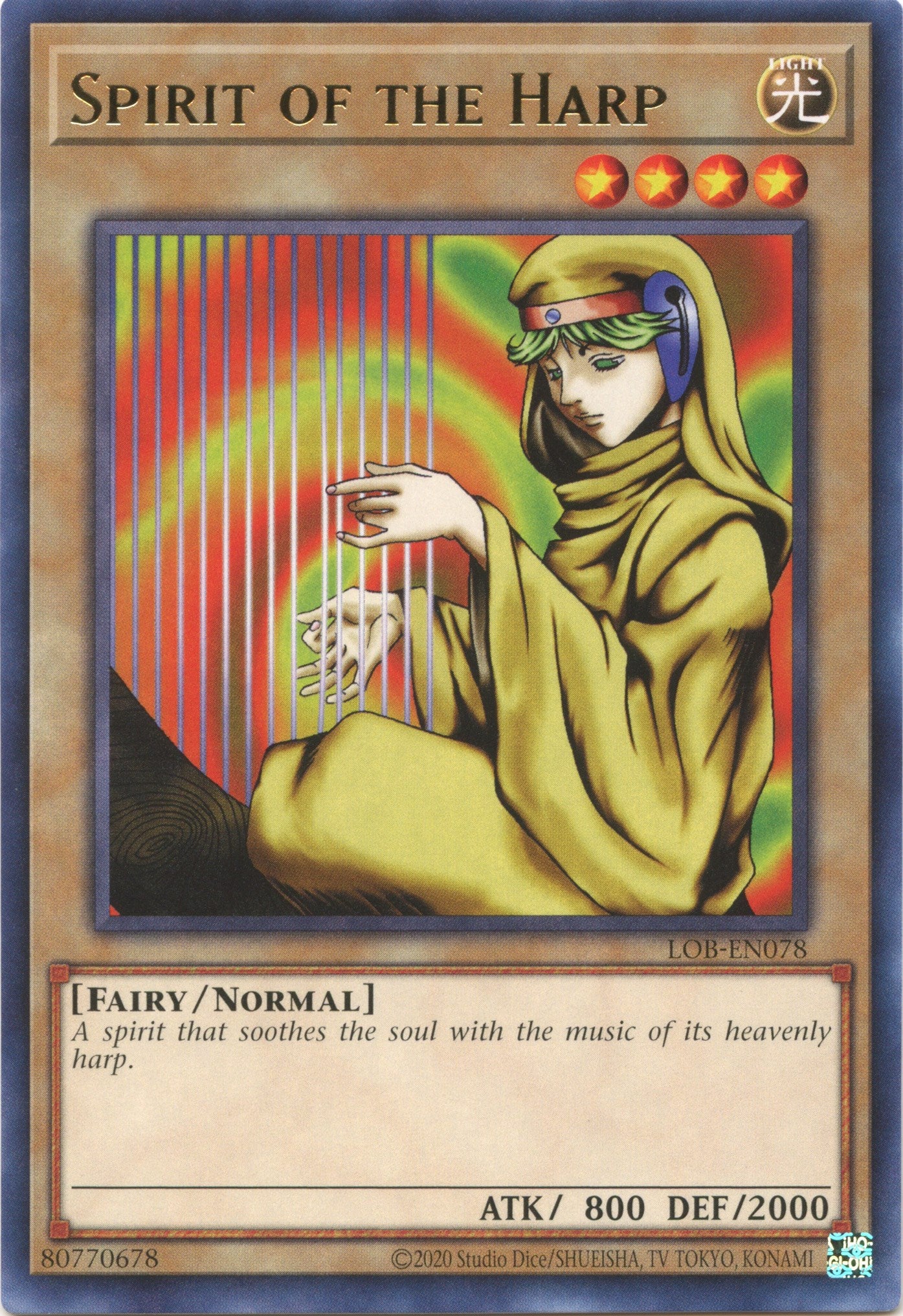 Spirit of the Harp (25th Anniversary) [LOB-EN078] Rare | Jomio and Rueliete's Cards and Comics