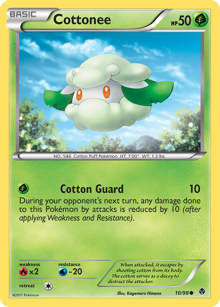 Cottonee (10/98) [Black & White: Emerging Powers] | Jomio and Rueliete's Cards and Comics