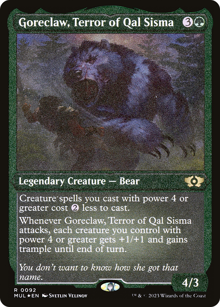 Goreclaw, Terror of Qal Sisma (Foil Etched) [Multiverse Legends] | Jomio and Rueliete's Cards and Comics