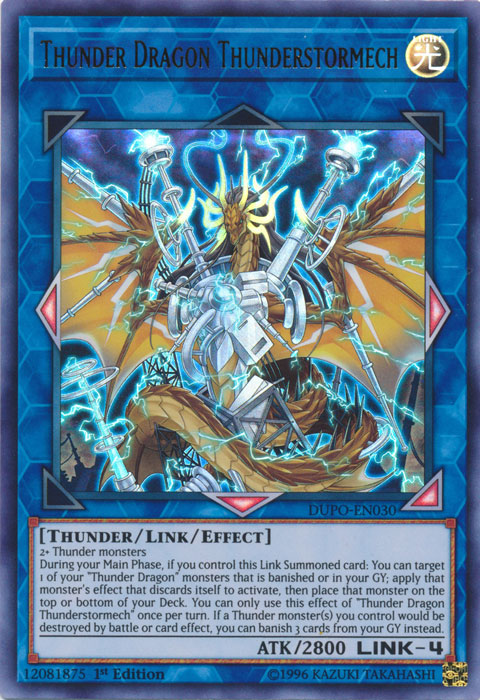 Thunder Dragon Thunderstormech [DUPO-EN030] Ultra Rare | Jomio and Rueliete's Cards and Comics