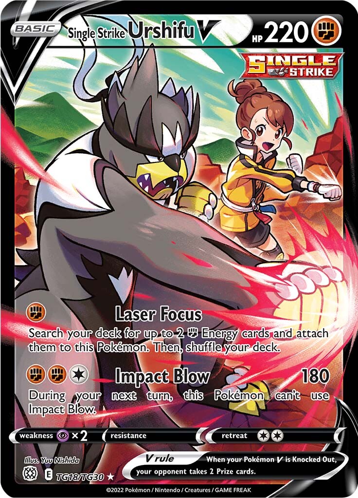 Single Strike Urshifu V (TG18/TG30) [Sword & Shield: Brilliant Stars] | Jomio and Rueliete's Cards and Comics