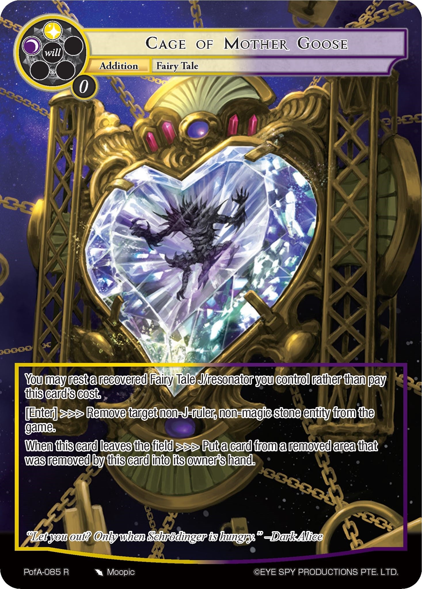 Cage of Mother Goose (Full Art) (PofA-085) [Alice Origin IV: Prologue of Attoractia] | Jomio and Rueliete's Cards and Comics