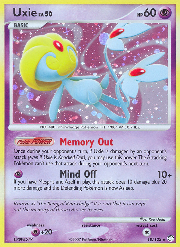 Uxie (18/123) [Diamond & Pearl: Mysterious Treasures] | Jomio and Rueliete's Cards and Comics