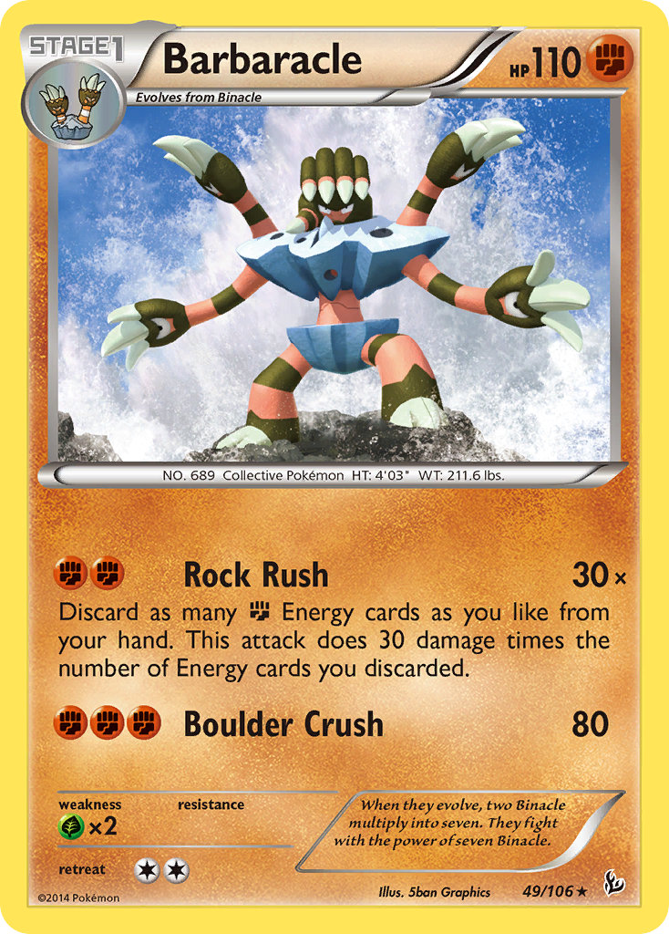 Barbaracle (49/106) [XY: Flashfire] | Jomio and Rueliete's Cards and Comics