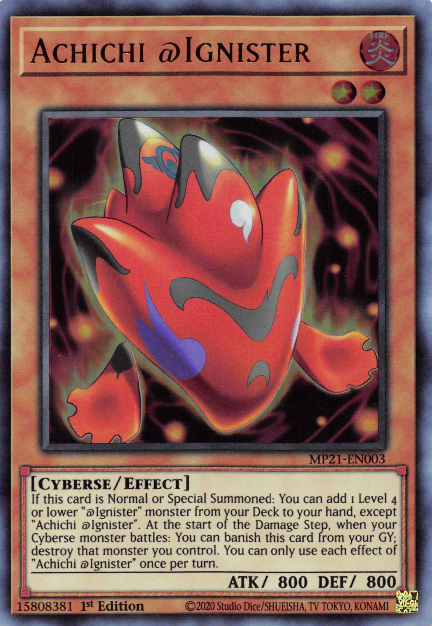 Achichi @Ignister [MP21-EN003] Ultra Rare | Jomio and Rueliete's Cards and Comics