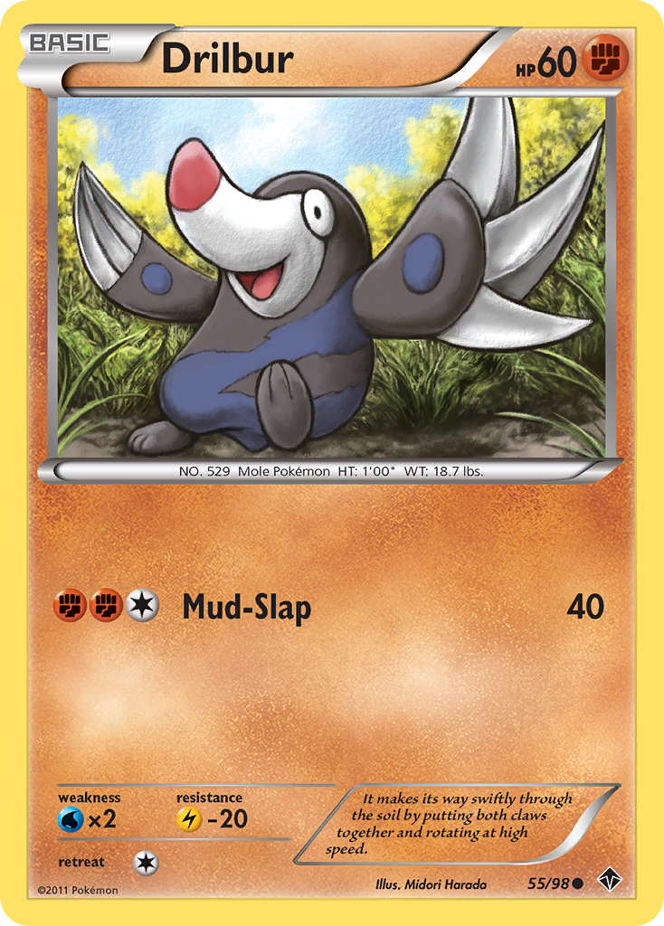 Drilbur (55/98) [Black & White: Emerging Powers] | Jomio and Rueliete's Cards and Comics