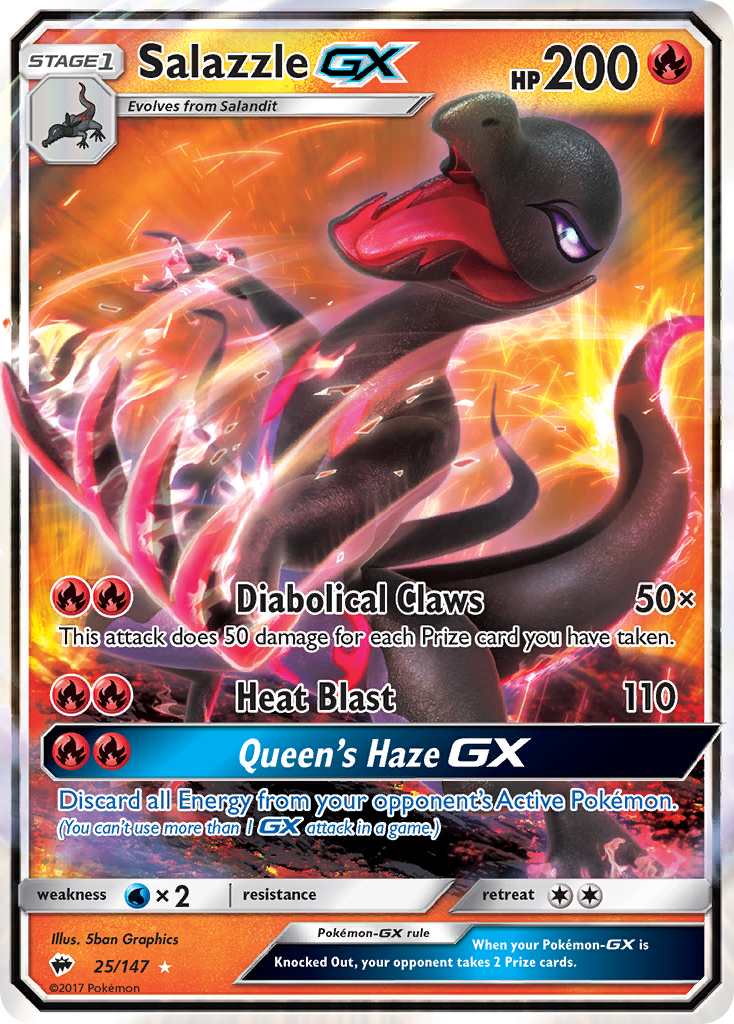 Salazzle GX (25/147) [Sun & Moon: Burning Shadows] | Jomio and Rueliete's Cards and Comics