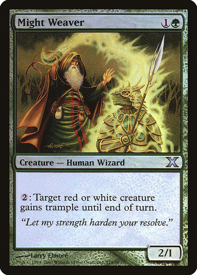 Might Weaver (Premium Foil) [Tenth Edition] | Jomio and Rueliete's Cards and Comics