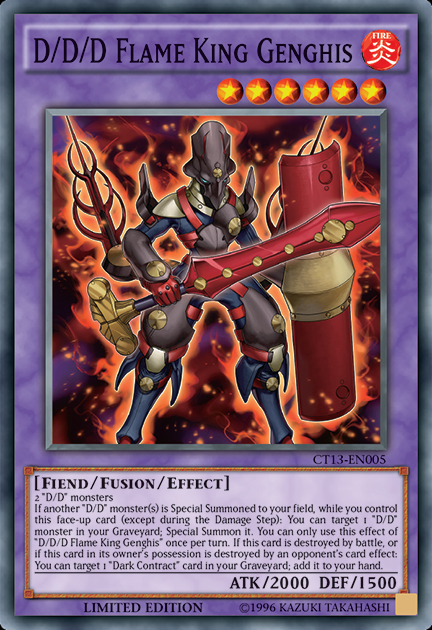 D/D/D Flame King Genghis [CT13-EN005] Super Rare | Jomio and Rueliete's Cards and Comics