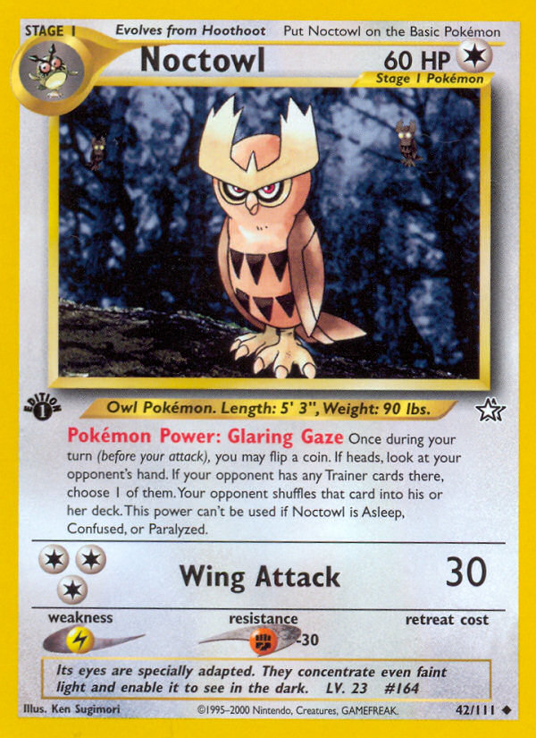 Noctowl (42/111) [Neo Genesis 1st Edition] | Jomio and Rueliete's Cards and Comics