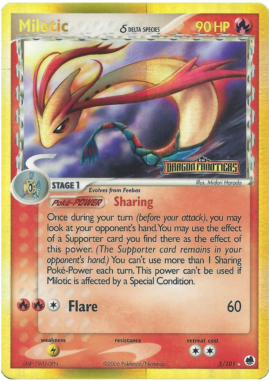 Milotic (5/101) (Delta Species) (Stamped) [EX: Dragon Frontiers] | Jomio and Rueliete's Cards and Comics