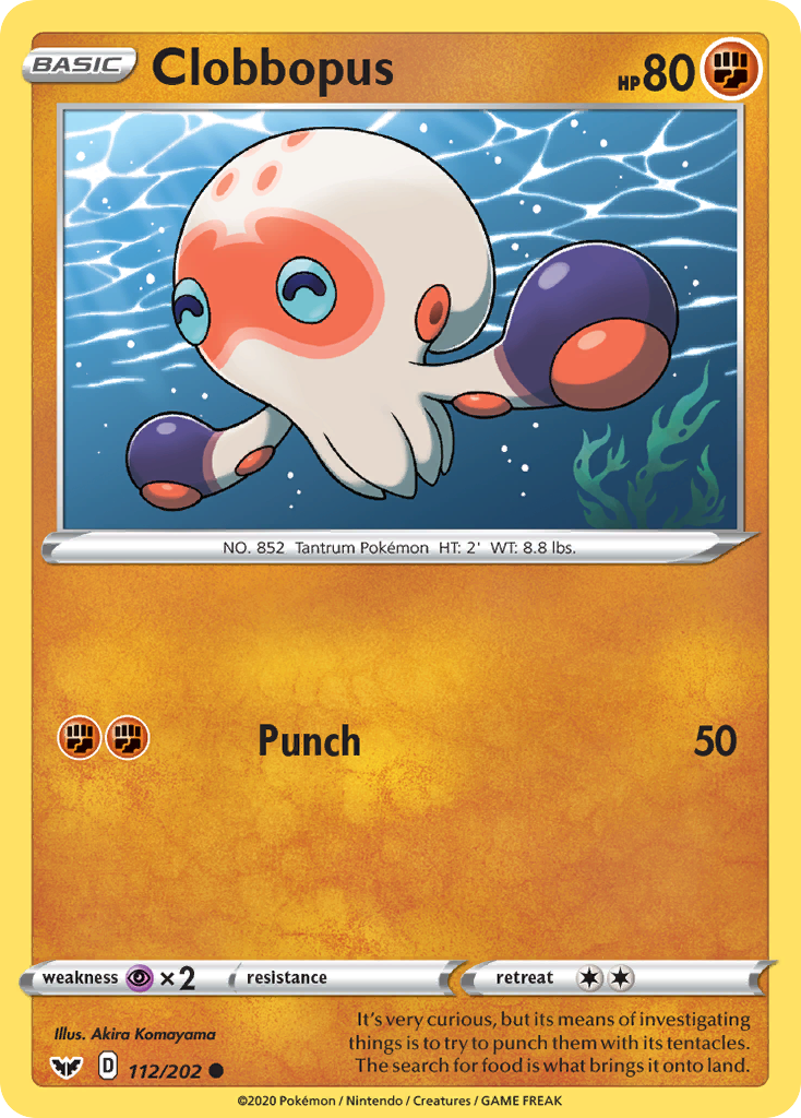 Clobbopus (112/202) [Sword & Shield: Base Set] | Jomio and Rueliete's Cards and Comics