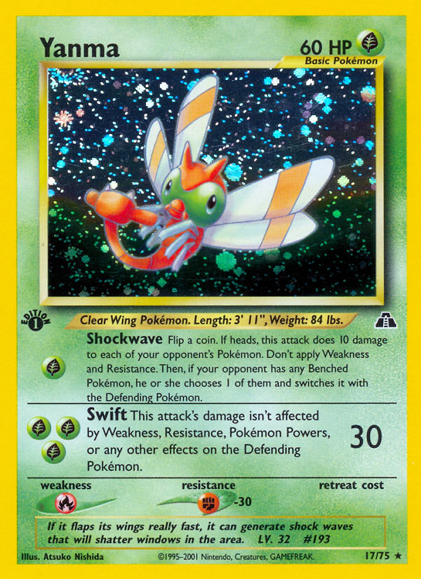 Yanma (17/75) [Neo Discovery 1st Edition] | Jomio and Rueliete's Cards and Comics