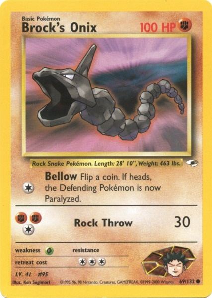 Brock's Onix (69/132) [Gym Heroes Unlimited] | Jomio and Rueliete's Cards and Comics