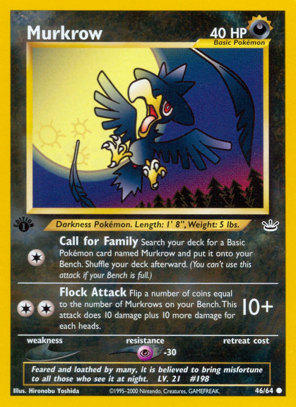 Murkrow (46/64) [Neo Revelation 1st Edition] | Jomio and Rueliete's Cards and Comics