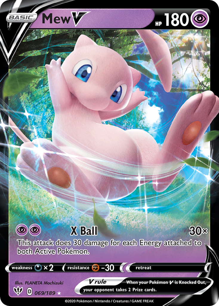 Mew V (069/189) (Jumbo Card) [Sword & Shield: Darkness Ablaze] | Jomio and Rueliete's Cards and Comics