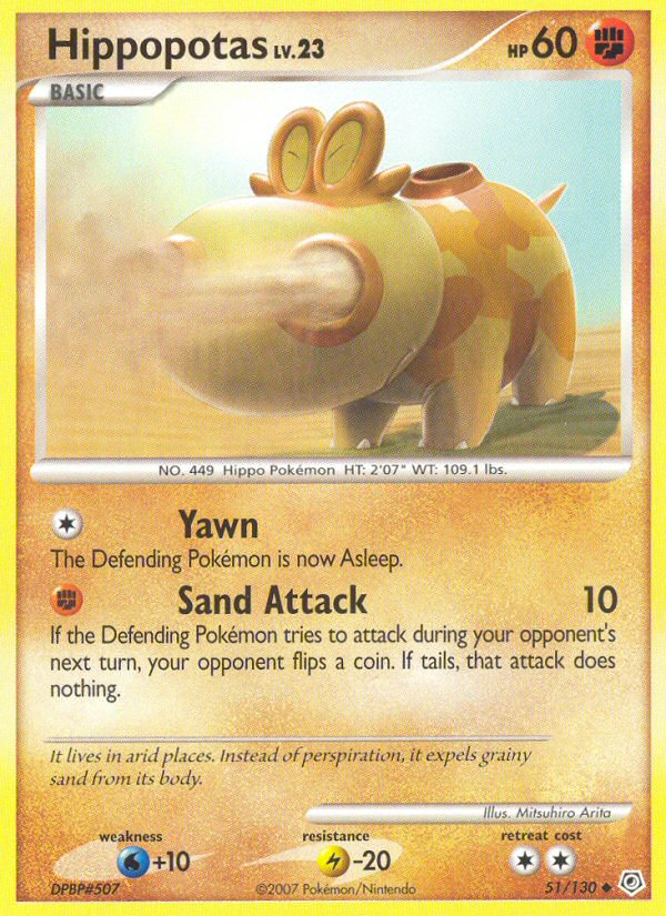 Hippopotas (51/130) [Diamond & Pearl: Base Set] | Jomio and Rueliete's Cards and Comics