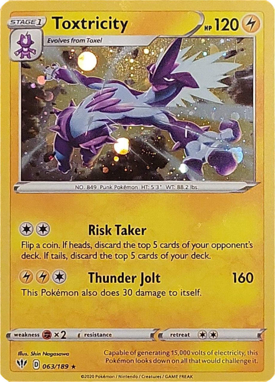Toxtricity (063/189) (Cosmos Holo) [Sword & Shield: Darkness Ablaze] | Jomio and Rueliete's Cards and Comics