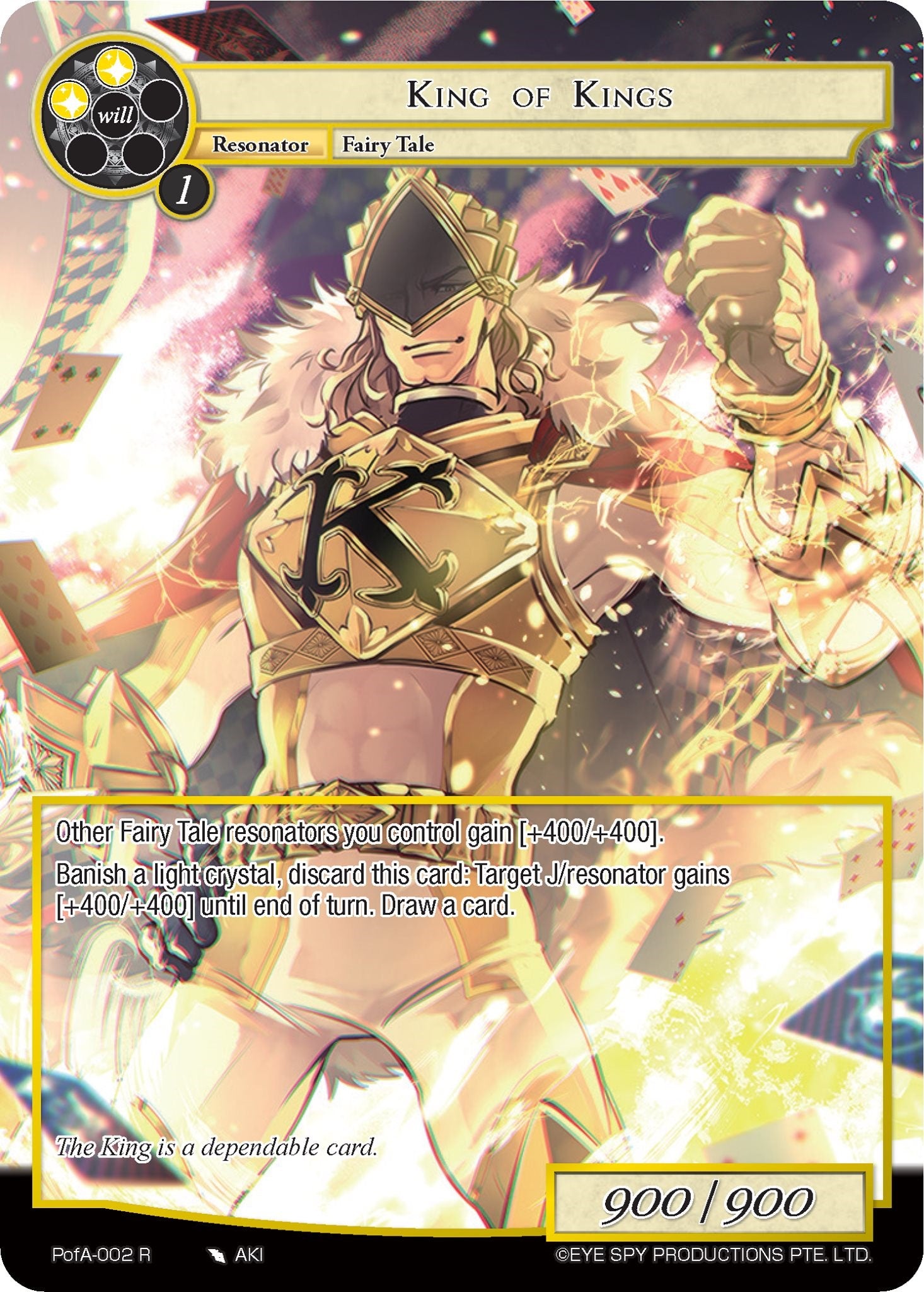 King of Kings (Full Art) (PofA-002) [Alice Origin IV: Prologue of Attoractia] | Jomio and Rueliete's Cards and Comics