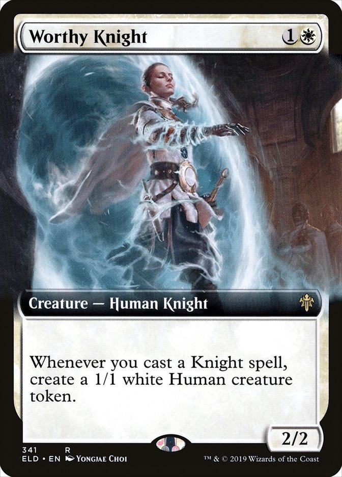 Worthy Knight (Extended Art) [Throne of Eldraine] | Jomio and Rueliete's Cards and Comics