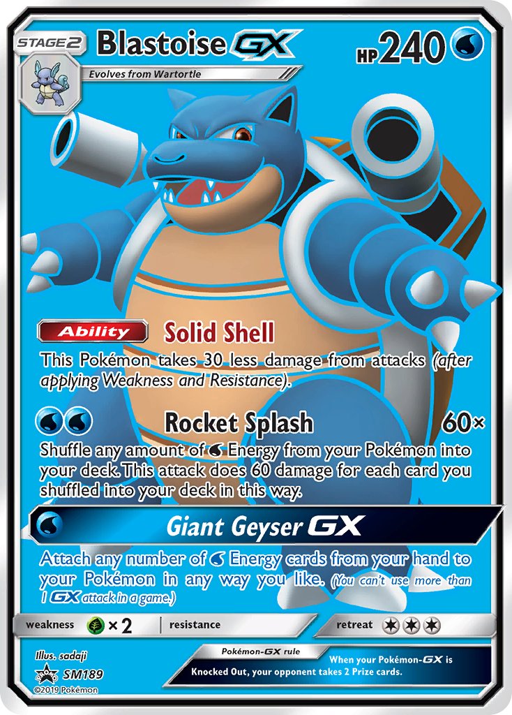 Blastoise GX (SM189) [Sun & Moon: Black Star Promos] | Jomio and Rueliete's Cards and Comics