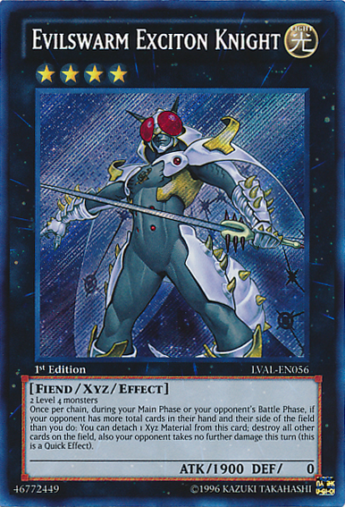 Evilswarm Exciton Knight [LVAL-EN056] Secret Rare | Jomio and Rueliete's Cards and Comics