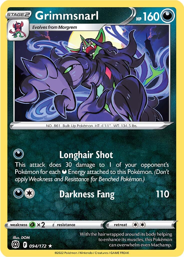 Grimmsnarl (094/172) [Sword & Shield: Brilliant Stars] | Jomio and Rueliete's Cards and Comics