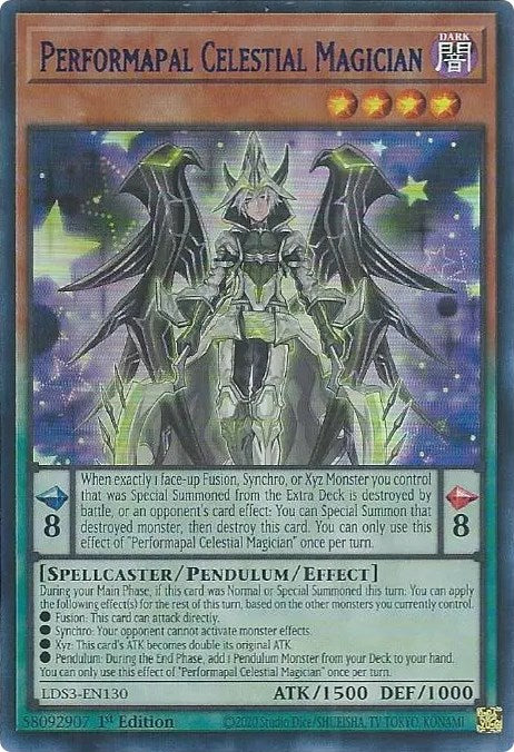 Performapal Celestial Magician (Blue) [LDS3-EN130] Ultra Rare | Jomio and Rueliete's Cards and Comics
