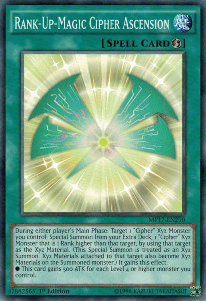 Rank-Up-Magic Cipher Ascension [MP17-EN210] Common | Jomio and Rueliete's Cards and Comics