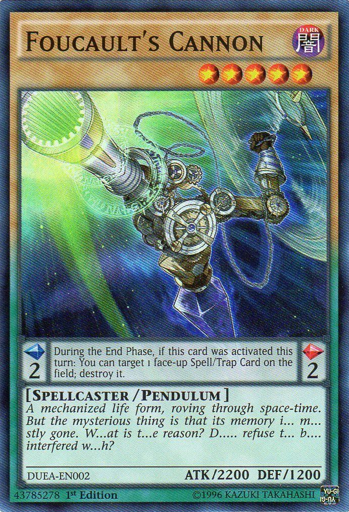 Foucault's Cannon [DUEA-EN002] Super Rare | Jomio and Rueliete's Cards and Comics